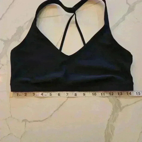 Under Armour Supportive Crossbody Sports Bra No Padding Black Size Medium - Picture 4 of 4